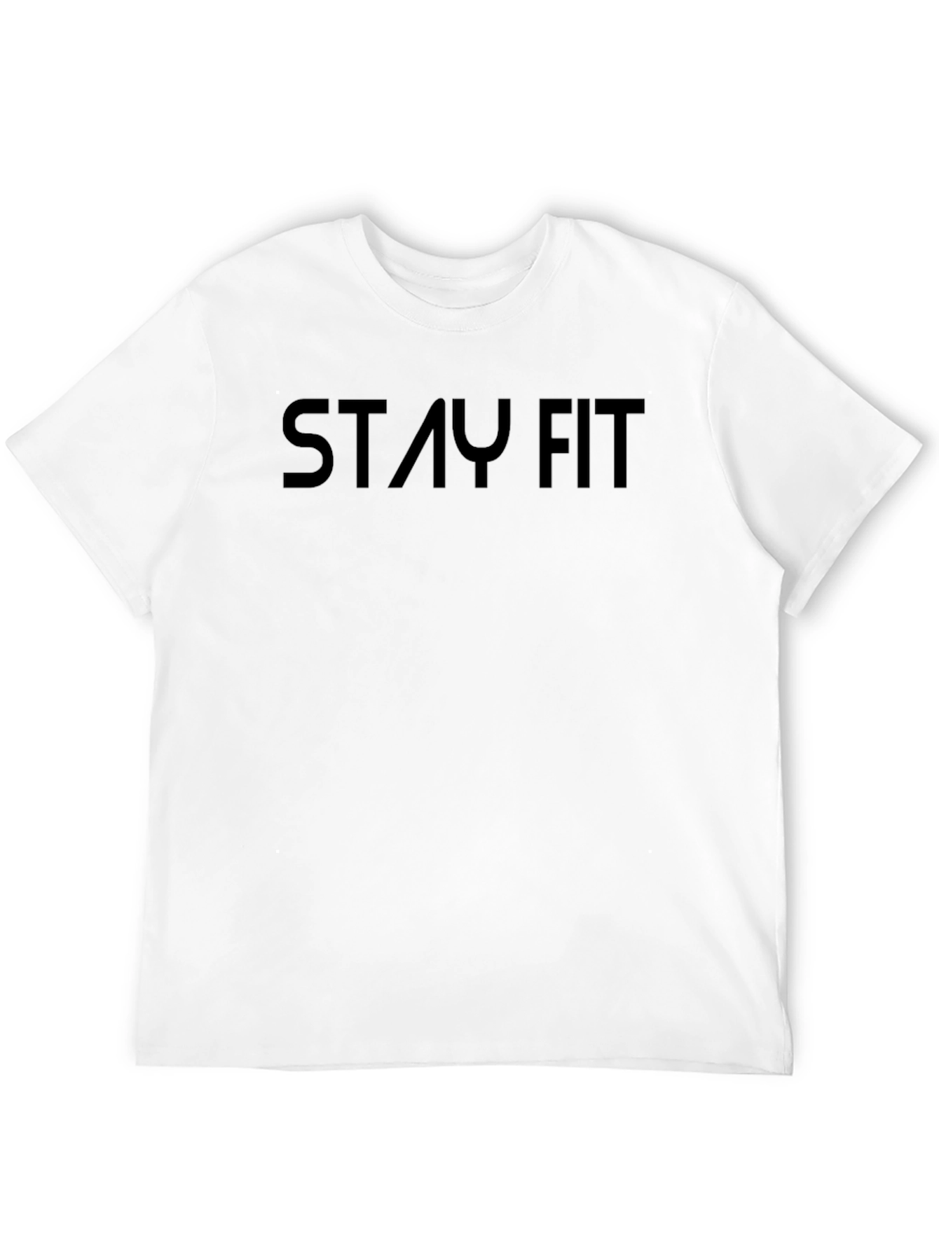 Stay Fit Black Graphic Tee