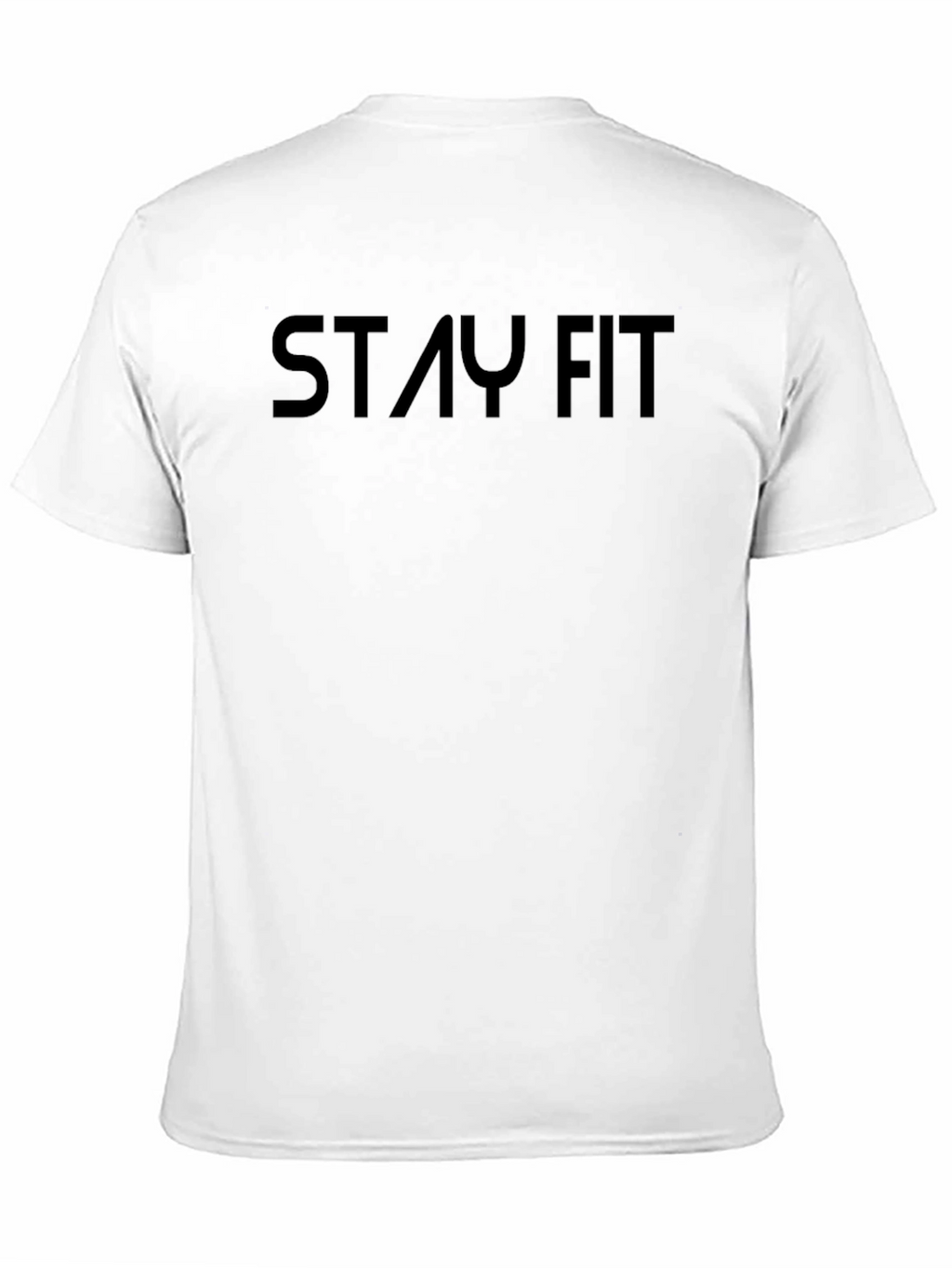 Stay Fit Black Graphic Tee