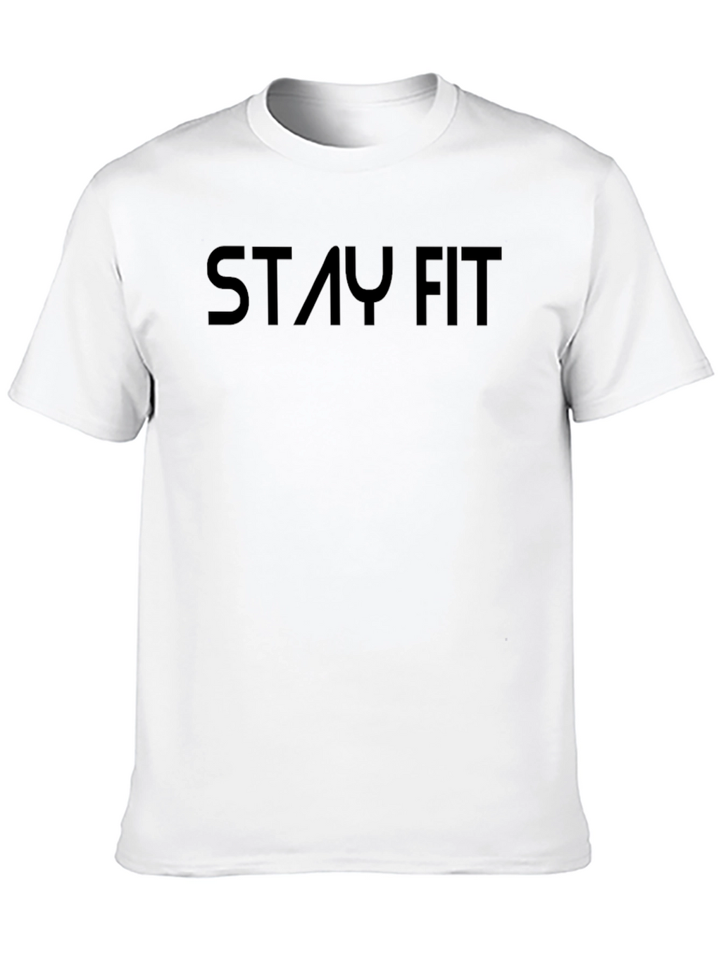 Stay Fit Black Graphic Tee