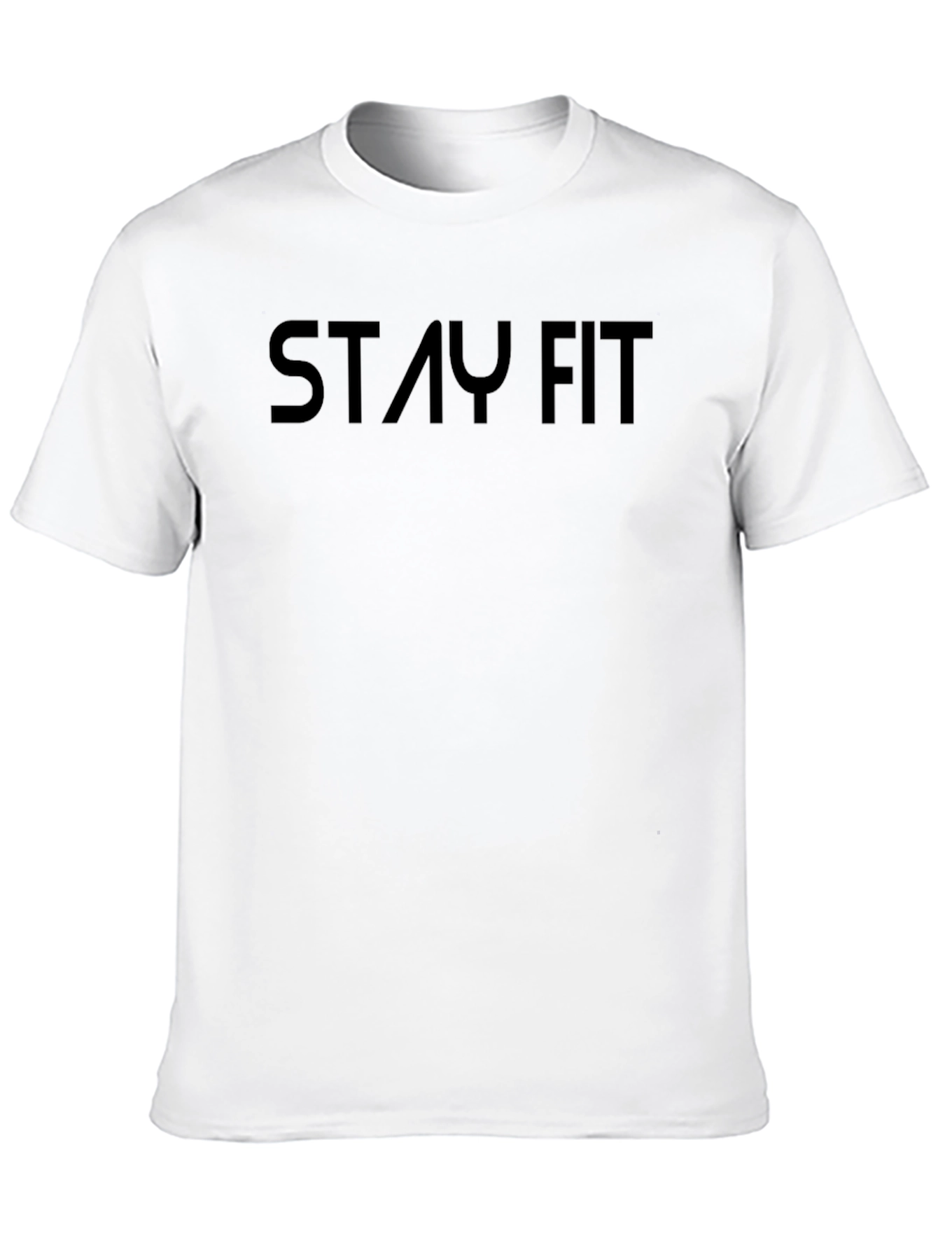Stay Fit Black Graphic Tee