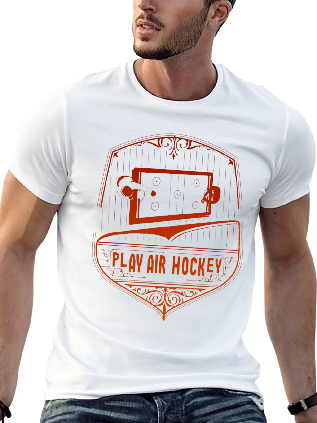 Play Air Hockey T-Shirt - Retro Style Graphic Tee