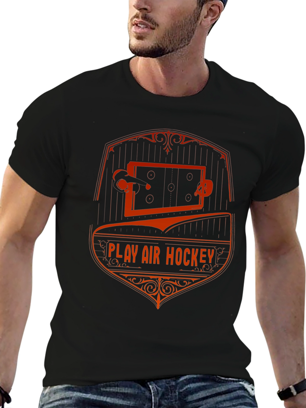 Play Air Hockey T-Shirt - Retro Style Graphic Tee