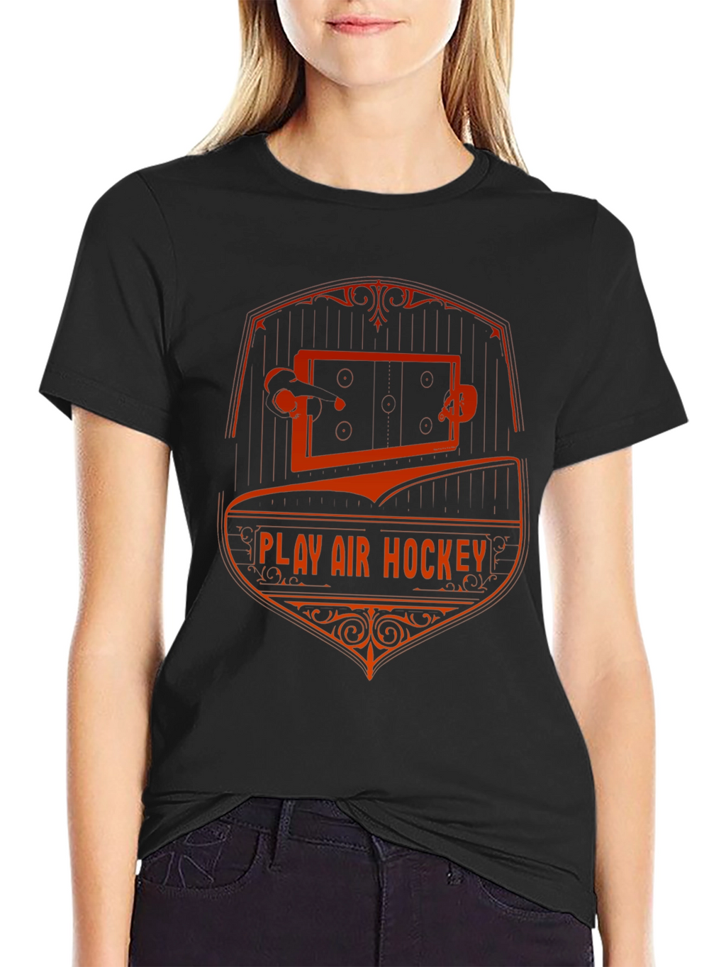 Play Air Hockey T-Shirt - Retro Style Graphic Tee