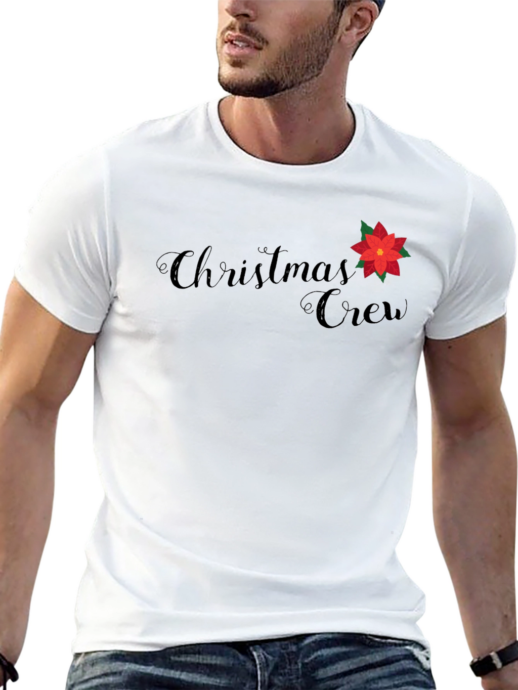 Christmas Crew Graphic Tee - Holiday Festive Shirt