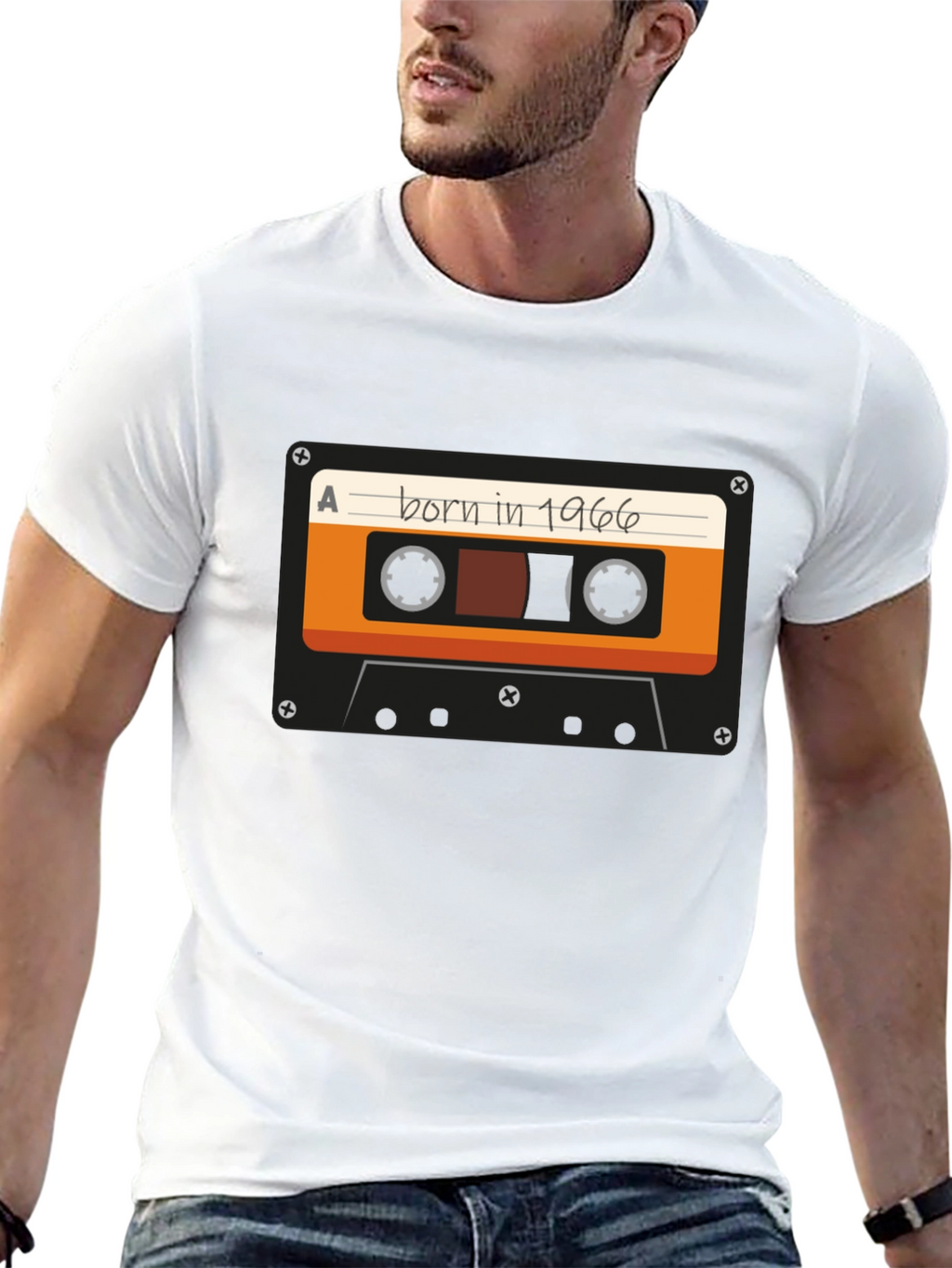 Born in 1966 Cassette Tape Graphic T-Shirt