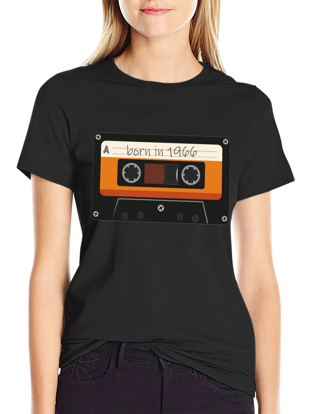 Born in 1966 Cassette Tape Graphic T-Shirt