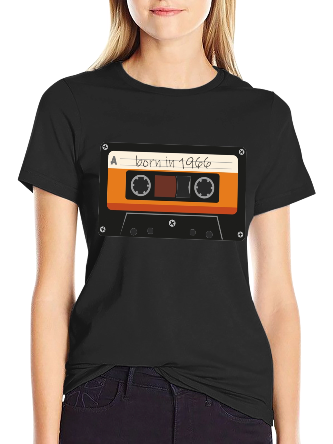 Born in 1966 Cassette Tape Graphic T-Shirt