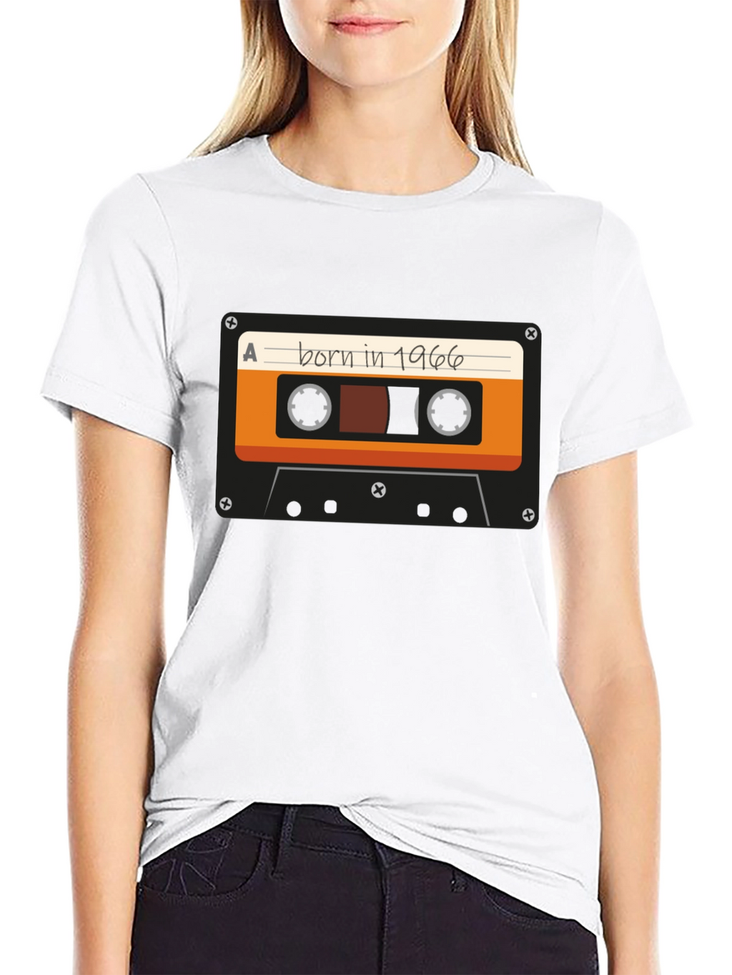 Born in 1966 Cassette Tape Graphic T-Shirt