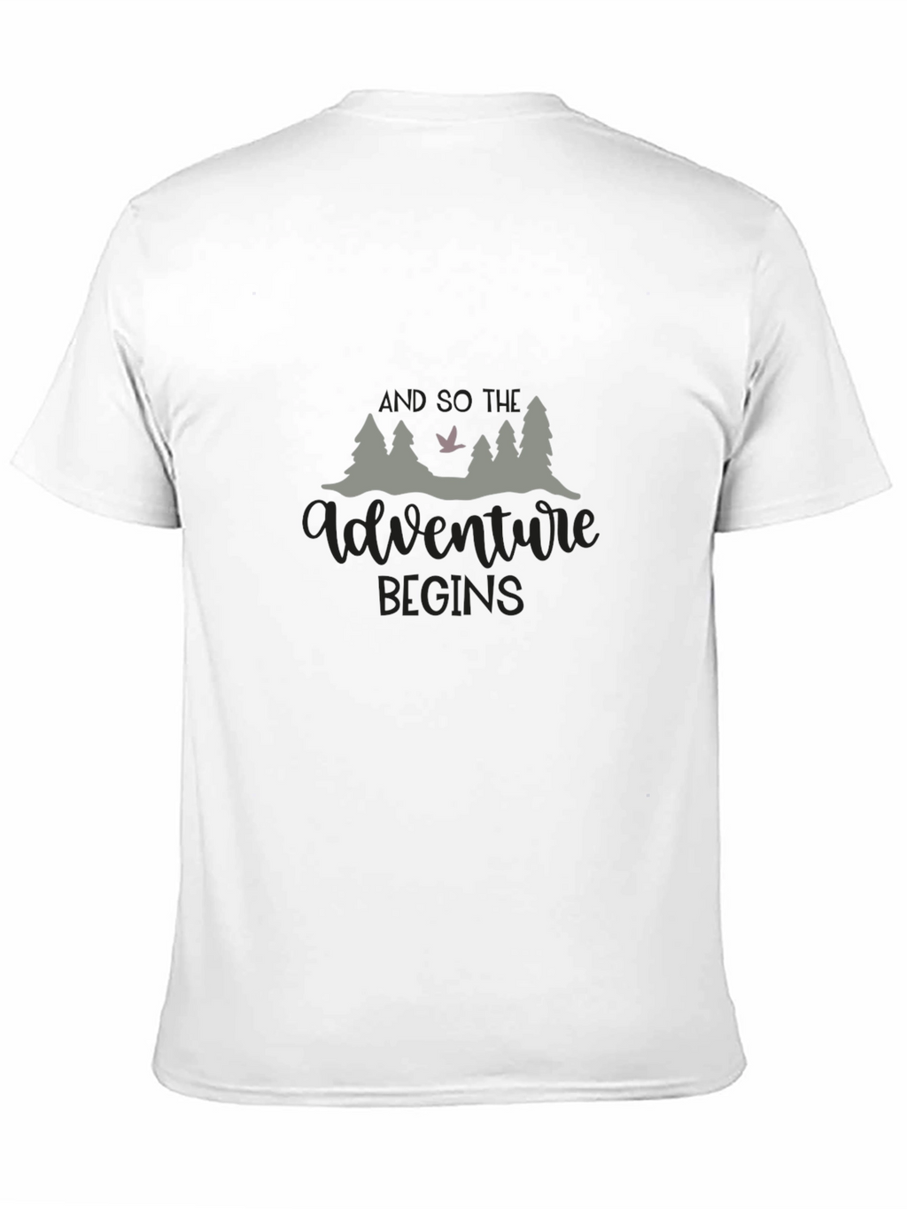 Adventure Begins Black Graphic Tee