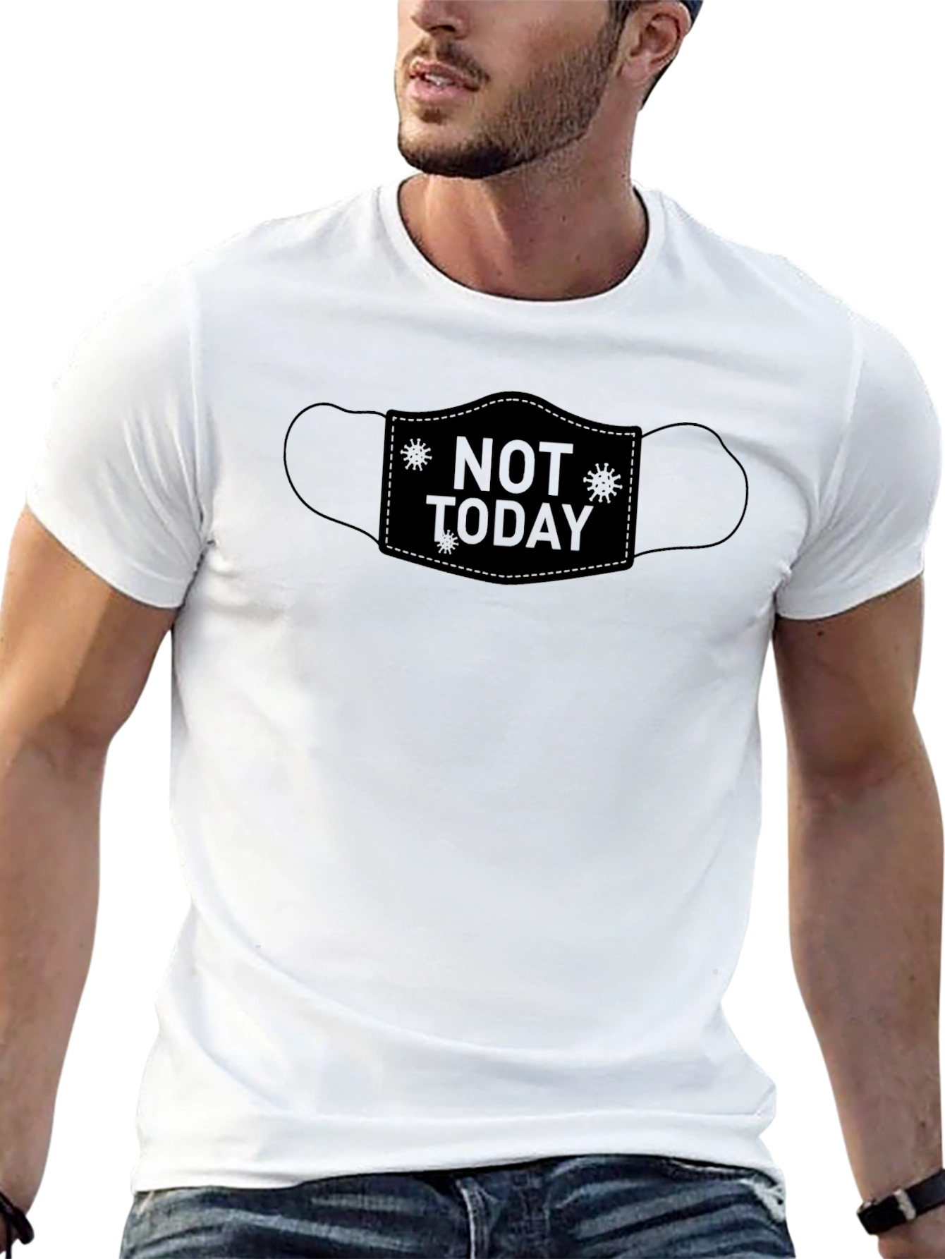 Not Today Graphic T-Shirt - Black Cotton Tee