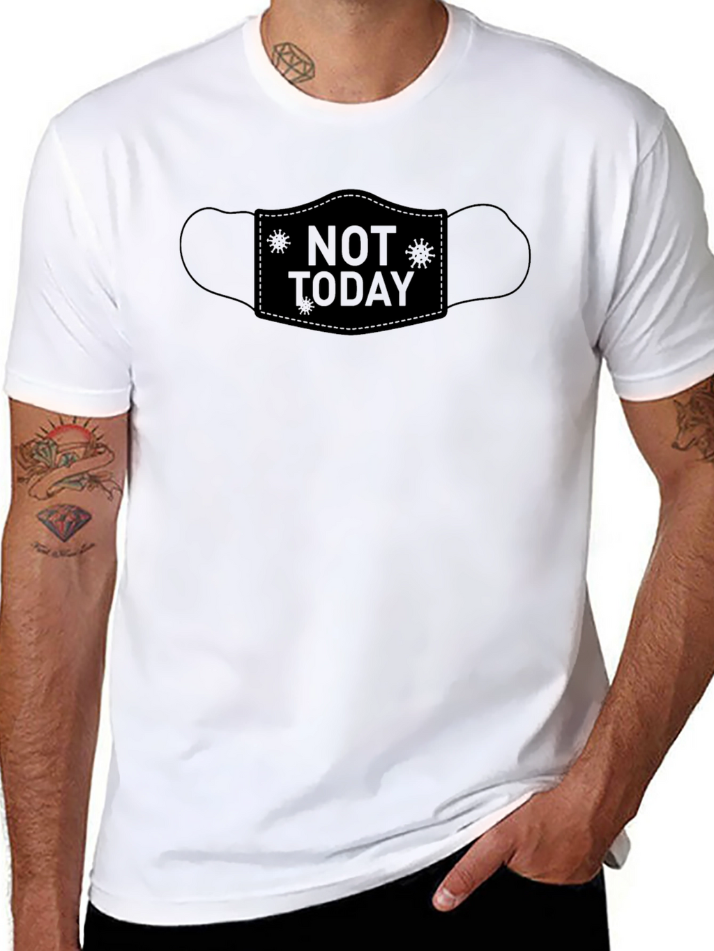 Not Today Graphic T-Shirt - Black Cotton Tee