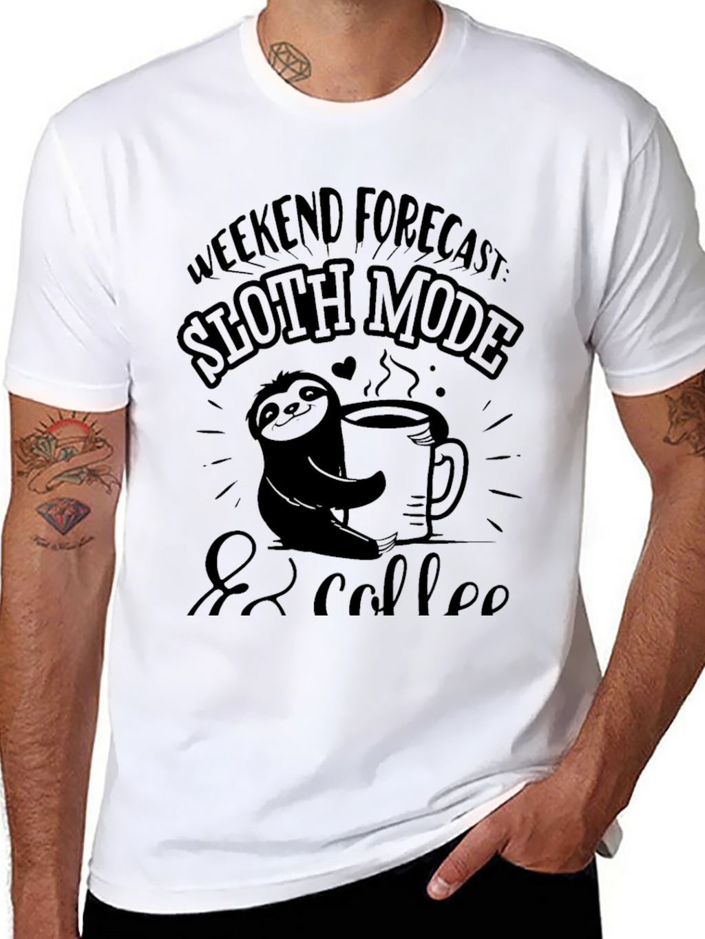 Sloth Mode & Coffee Graphic Tee