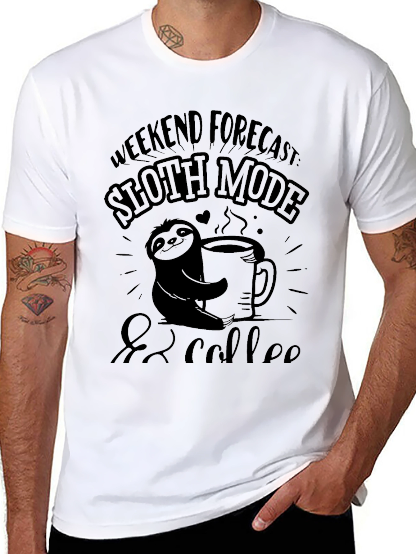 Sloth Mode & Coffee Graphic Tee