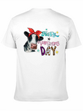 Happy Valentines Day Cow Print Tee