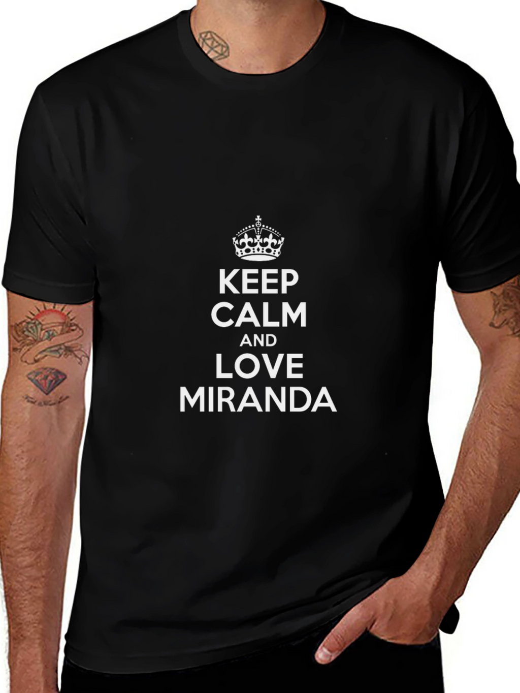 Keep Calm & Love Miranda - Black Tee
