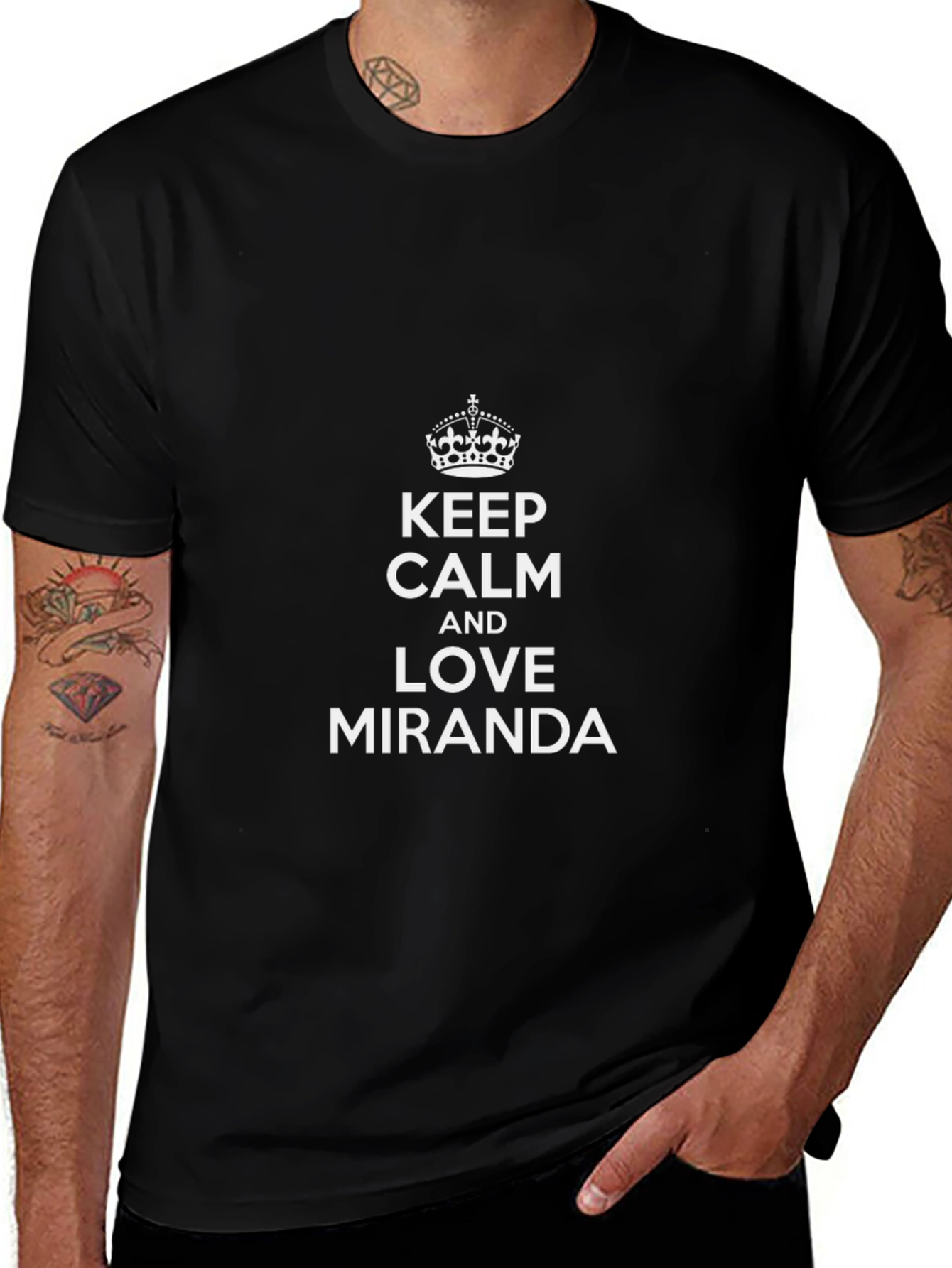 Keep Calm & Love Miranda - Black Tee