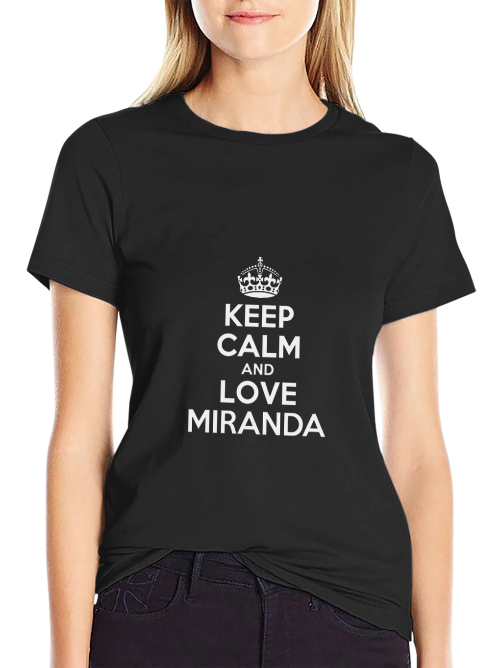 Keep Calm & Love Miranda - Black Tee