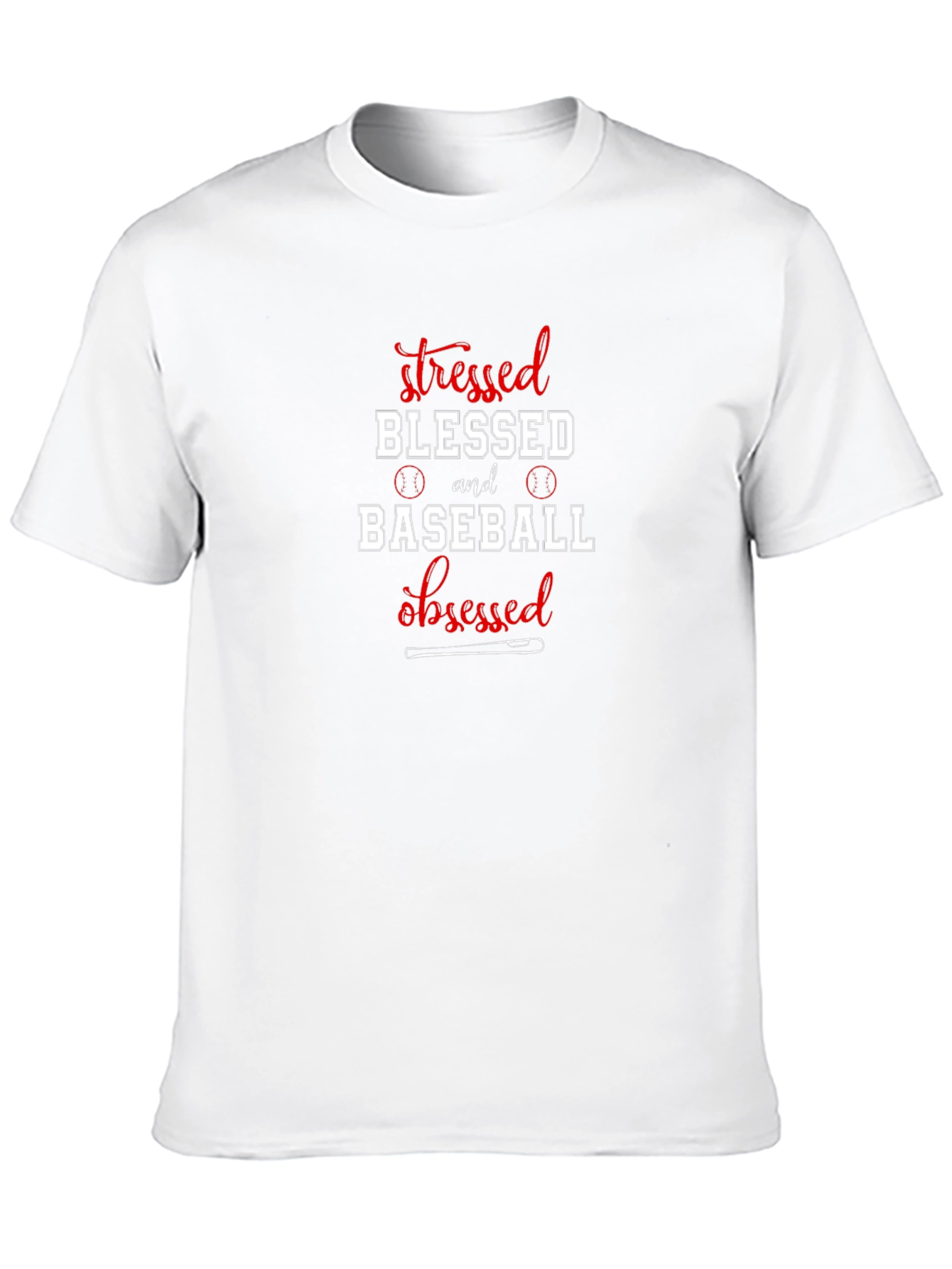 Stressed Blessed Baseball Obsessed T-Shirt
