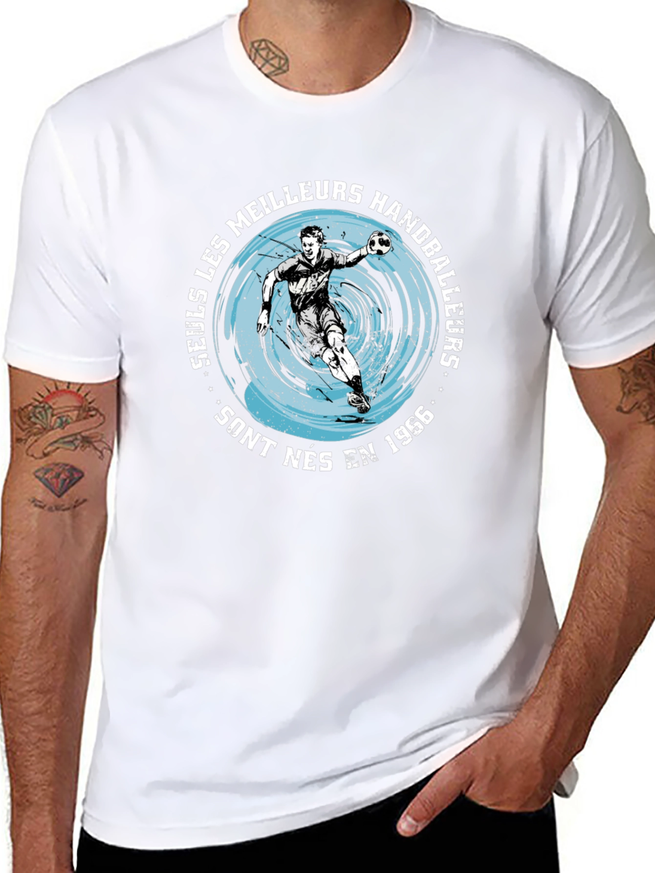 Handball Player Graphic T-Shirt - Born in 1966