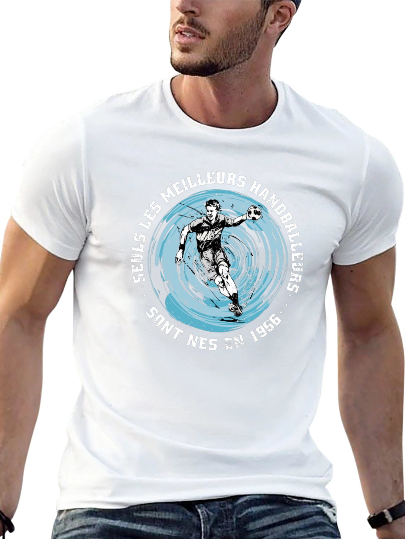 Handball Player Graphic T-Shirt - Born in 1966