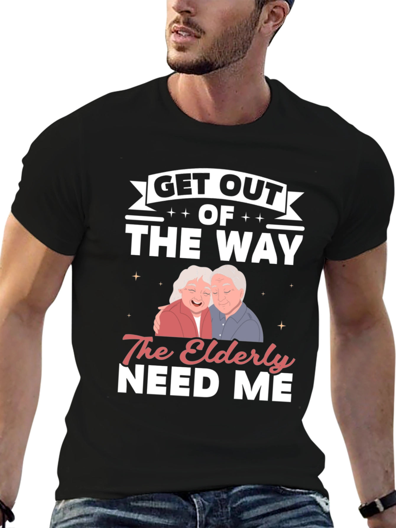 Elderly Needs Funny Graphic T-Shirt