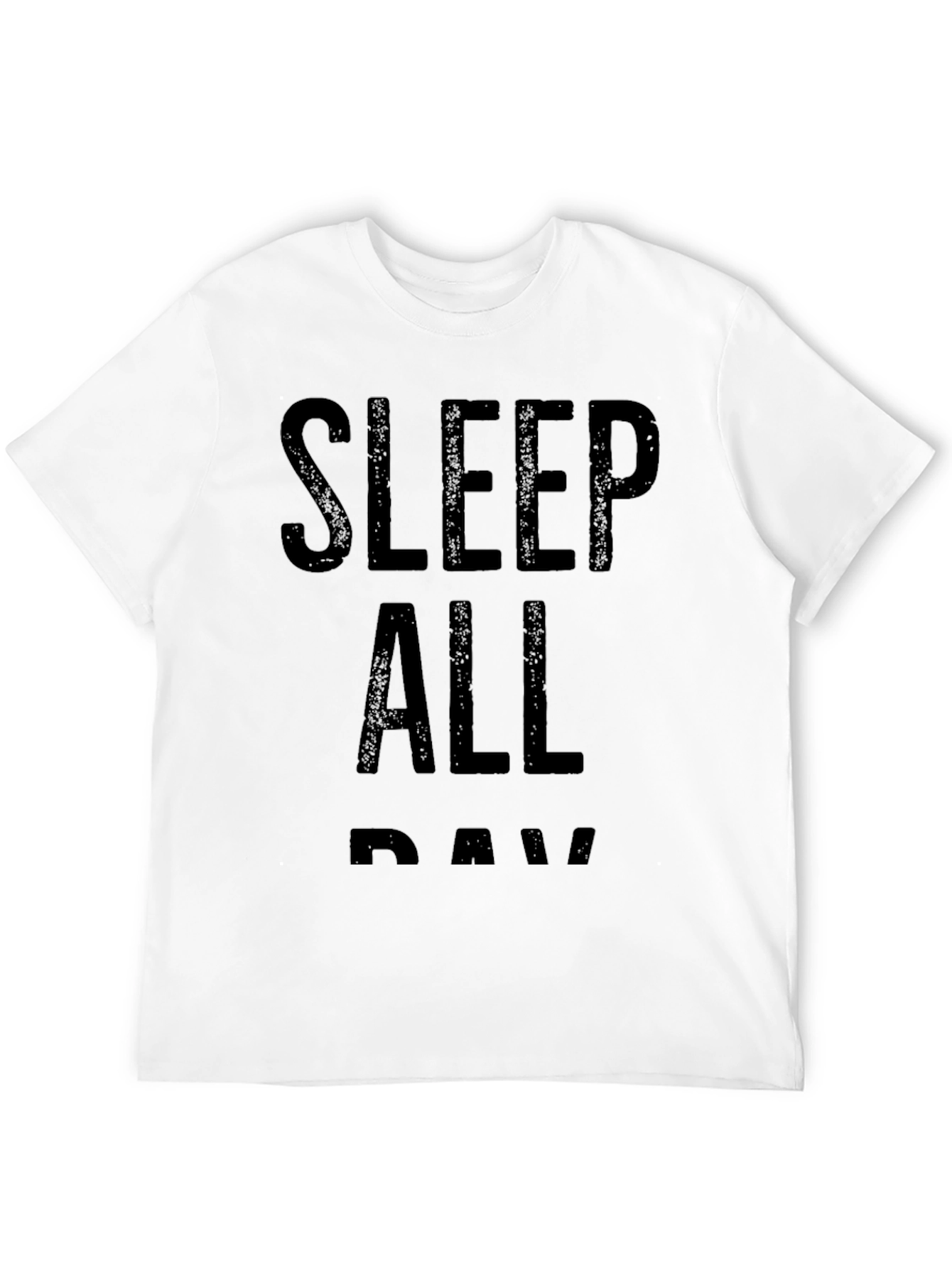 Sleep All Day Black Graphic T-Shirt