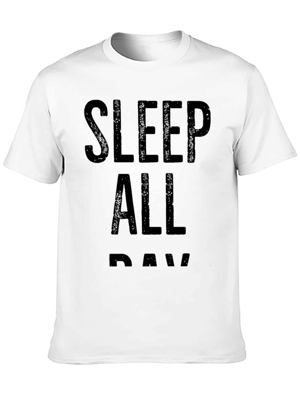 Sleep All Day Black Graphic T-Shirt