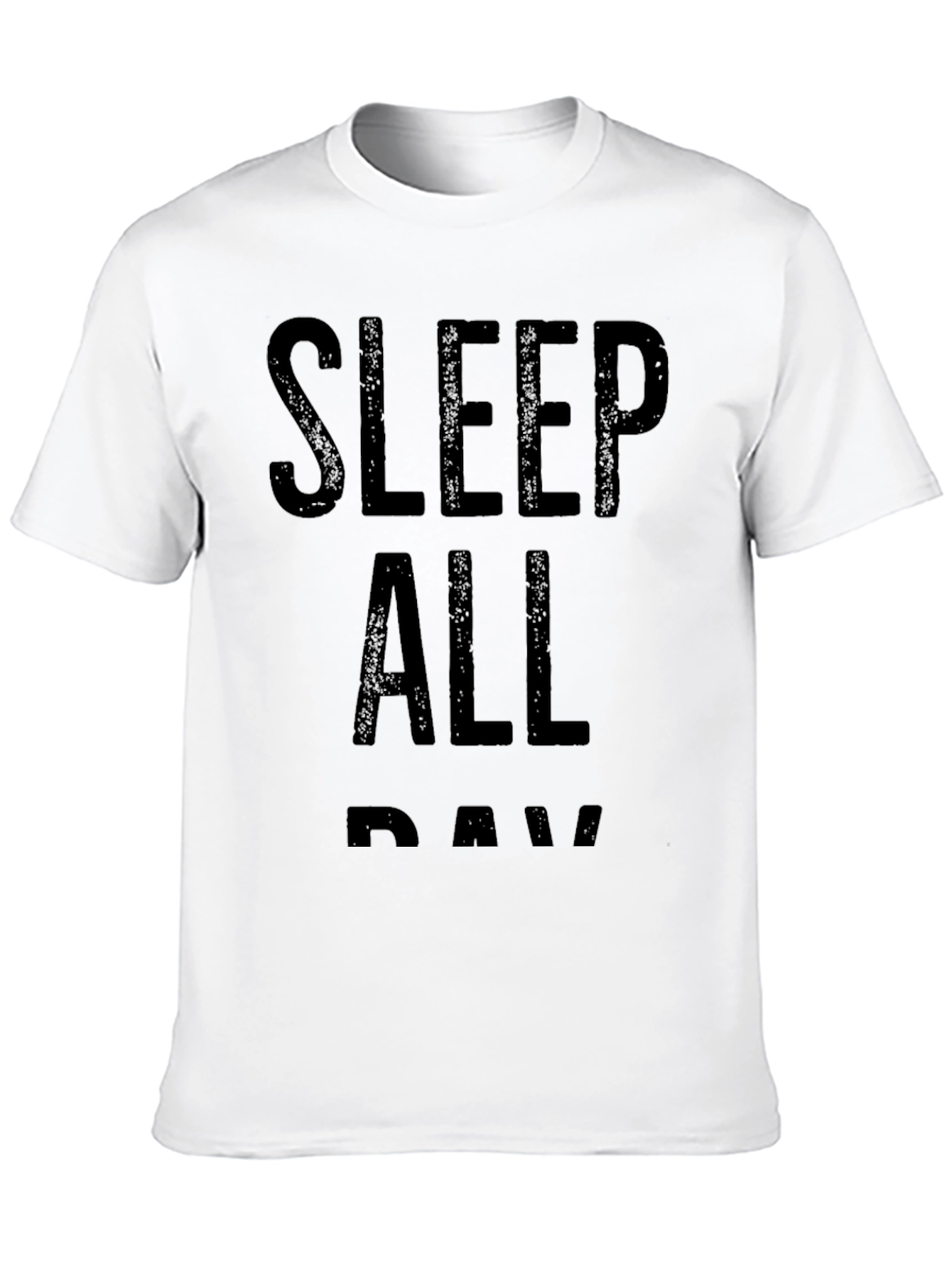 Sleep All Day Black Graphic T-Shirt