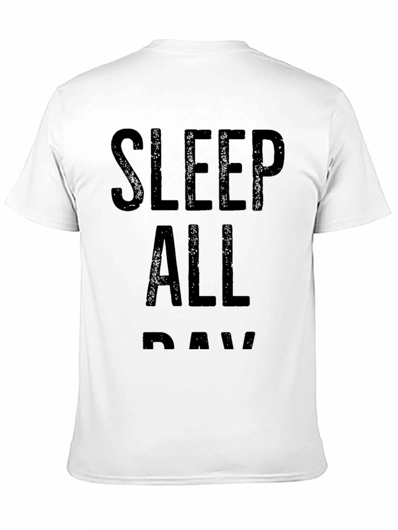 Sleep All Day Black Graphic T-Shirt