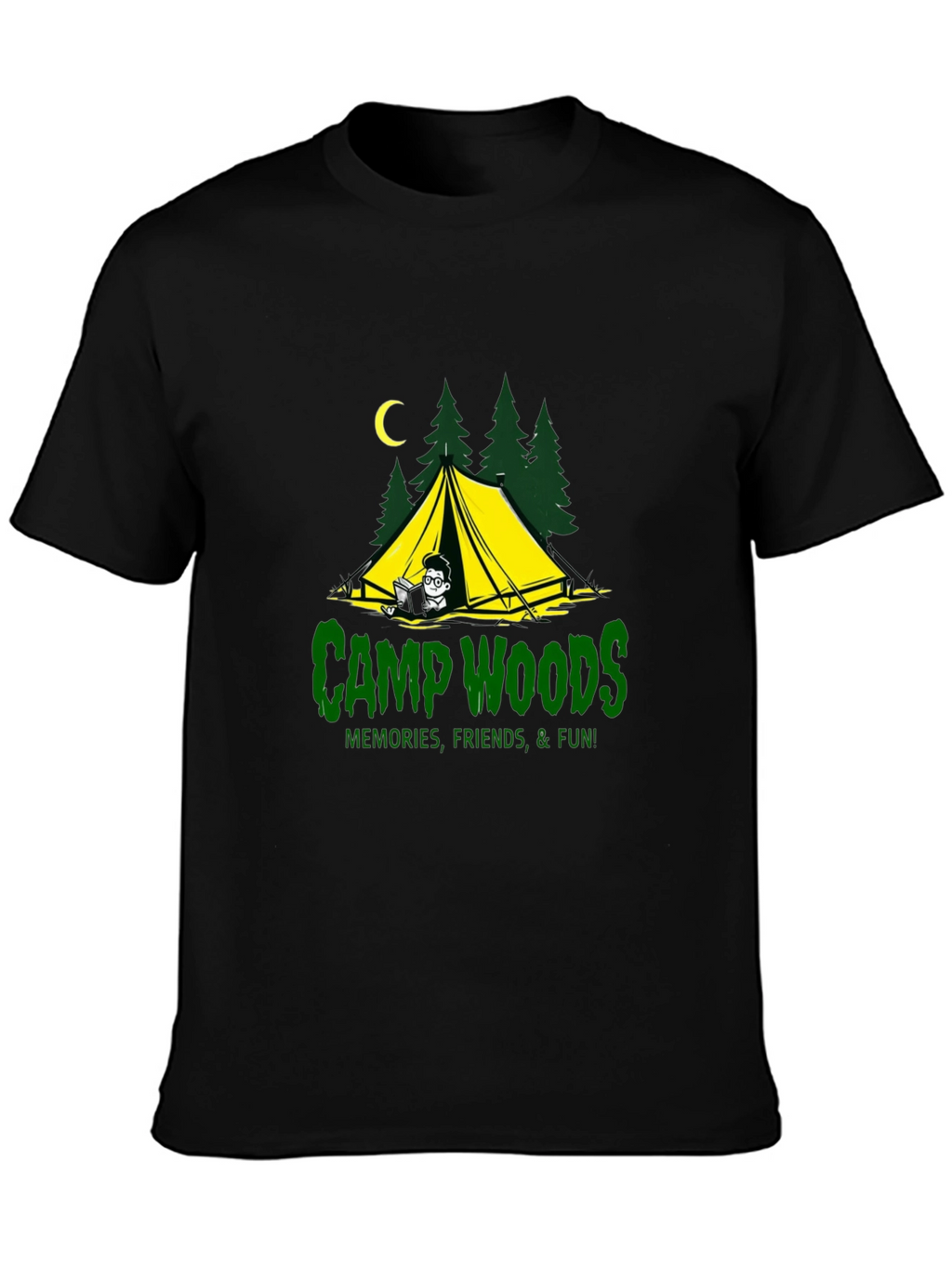 Camp Woods Graphic Tee - Memories Friends Fun!