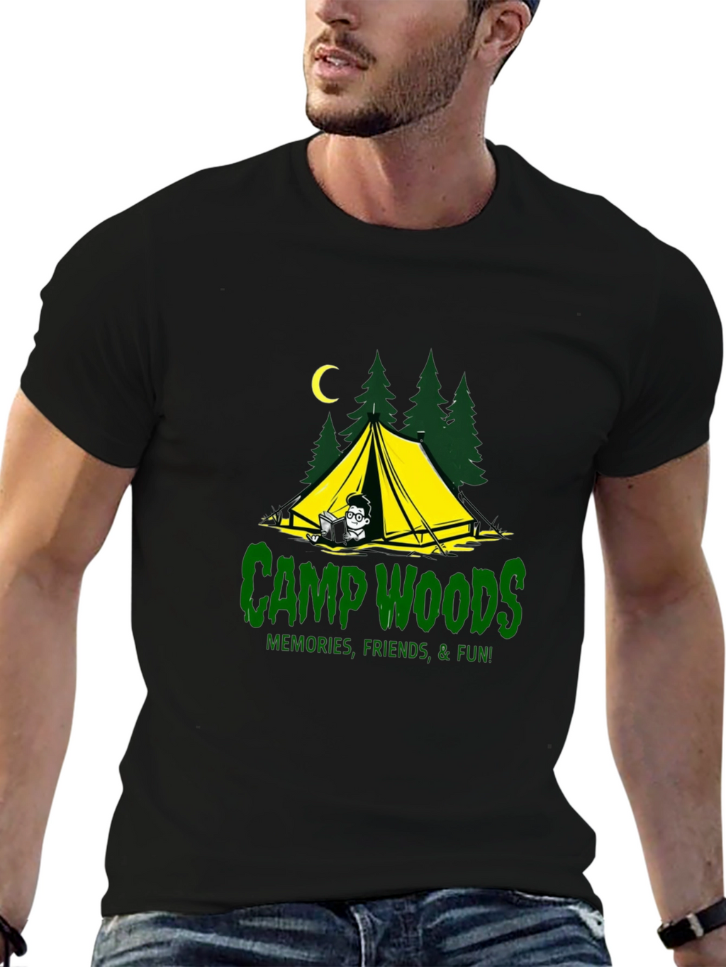 Camp Woods Graphic Tee - Memories Friends Fun!