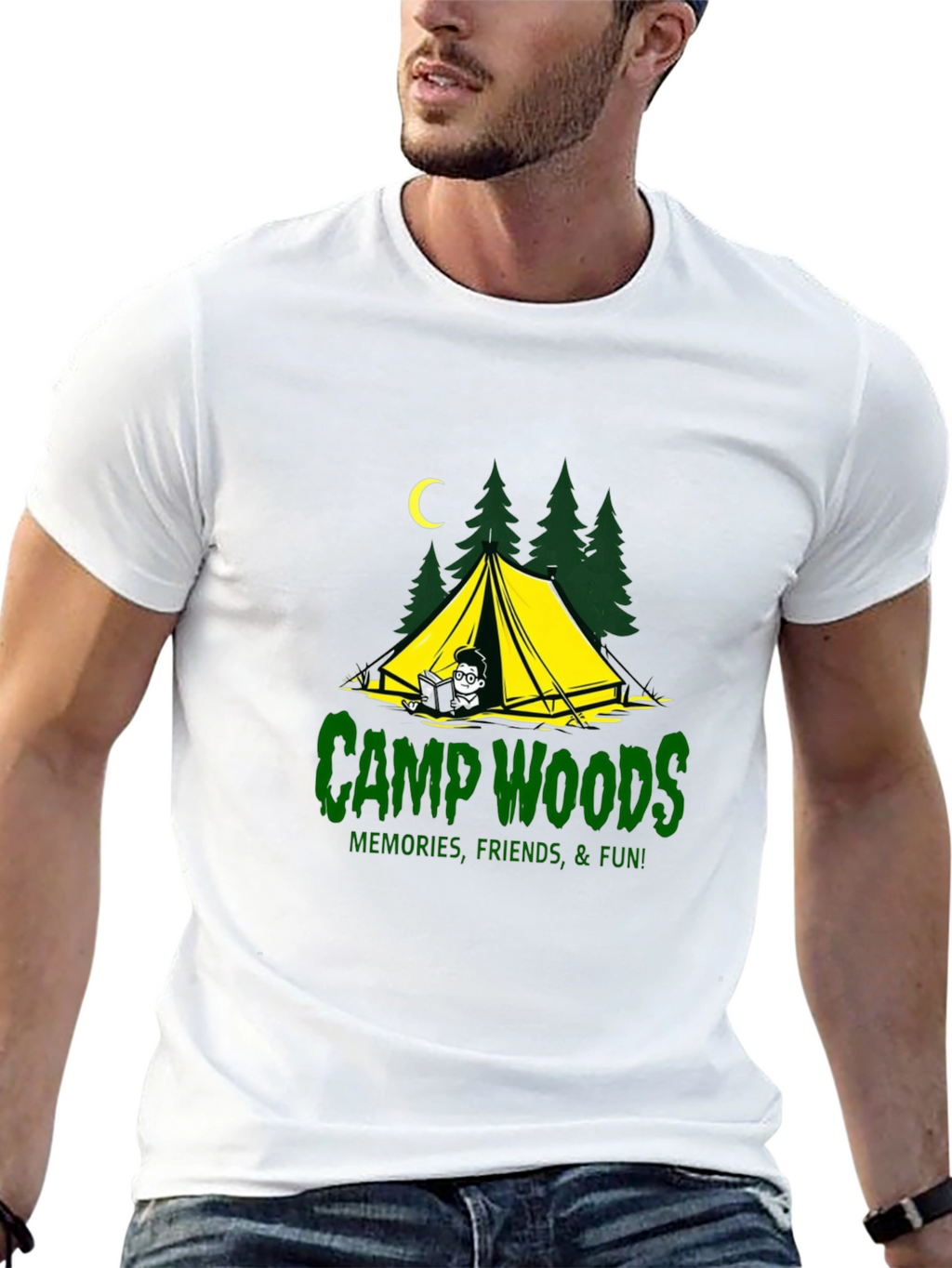 Camp Woods Graphic Tee - Memories Friends Fun!
