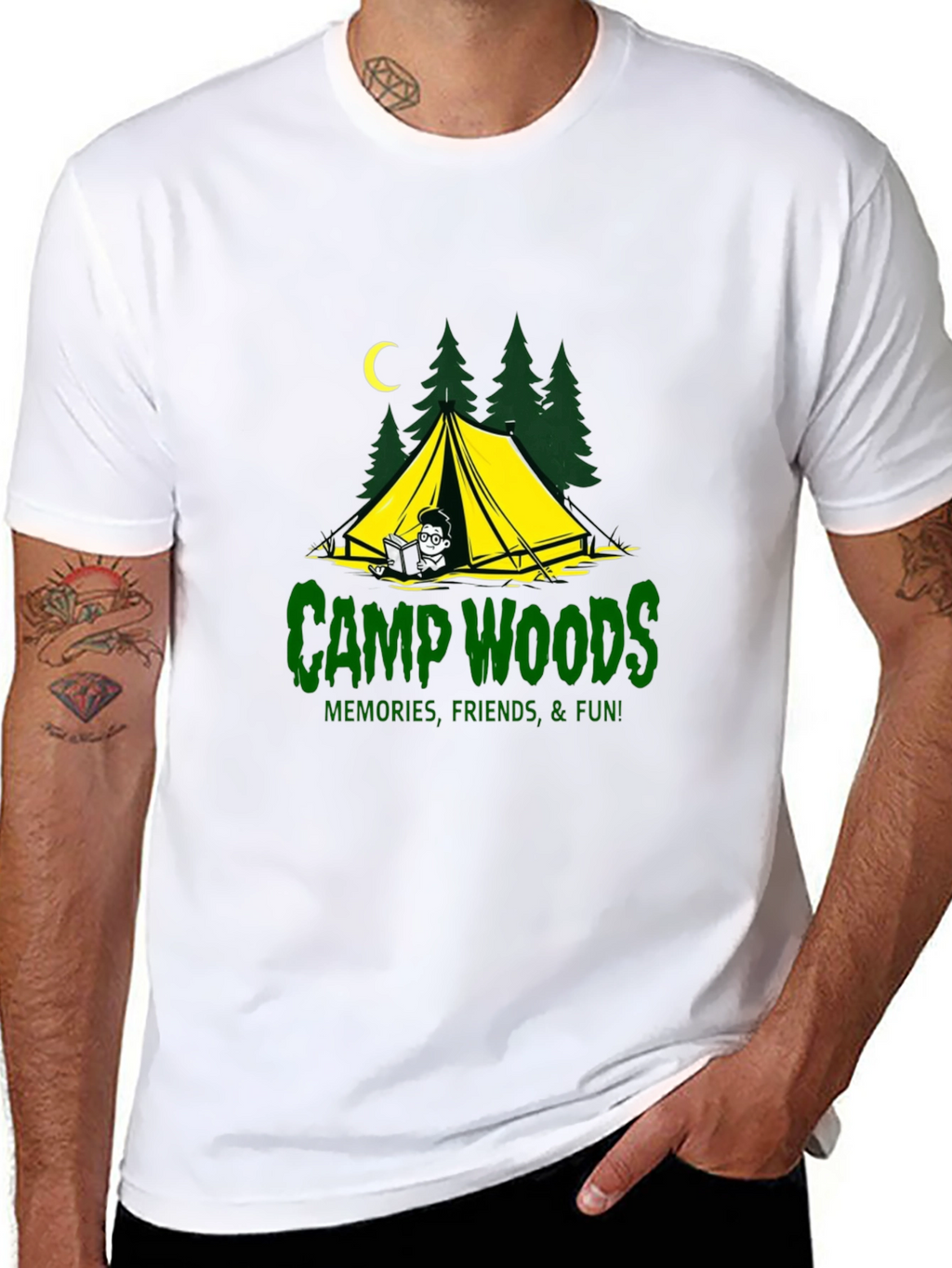 Camp Woods Graphic Tee - Memories Friends Fun!