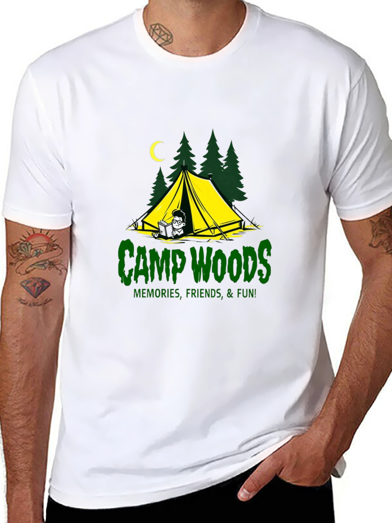 Camp Woods Graphic Tee - Memories Friends Fun!