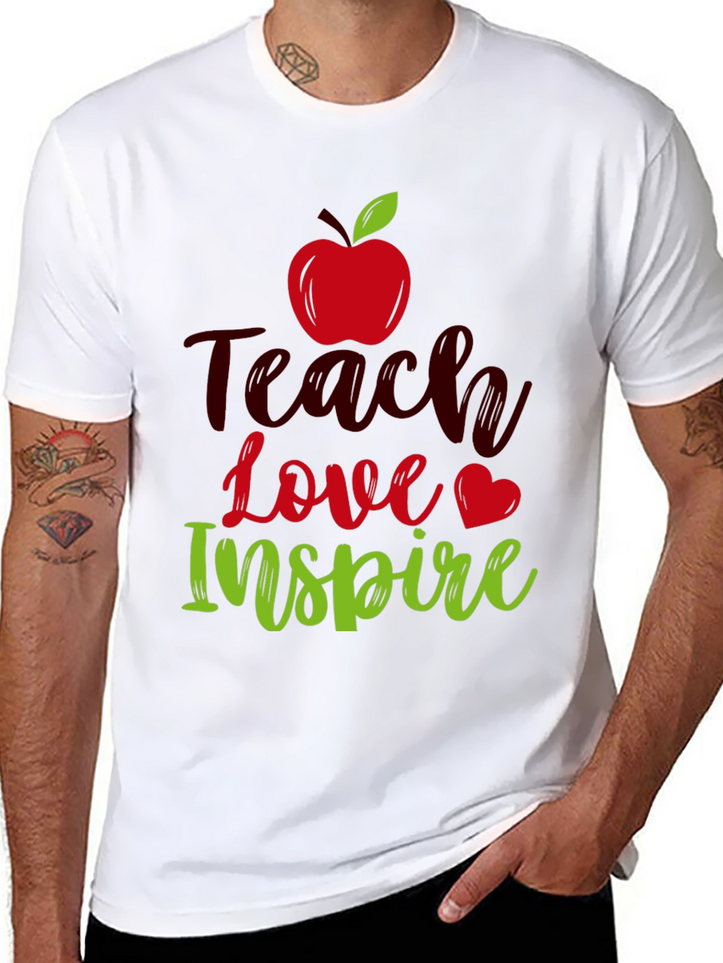 Teach Love Inspire T-Shirt Teacher Appreciation Gift
