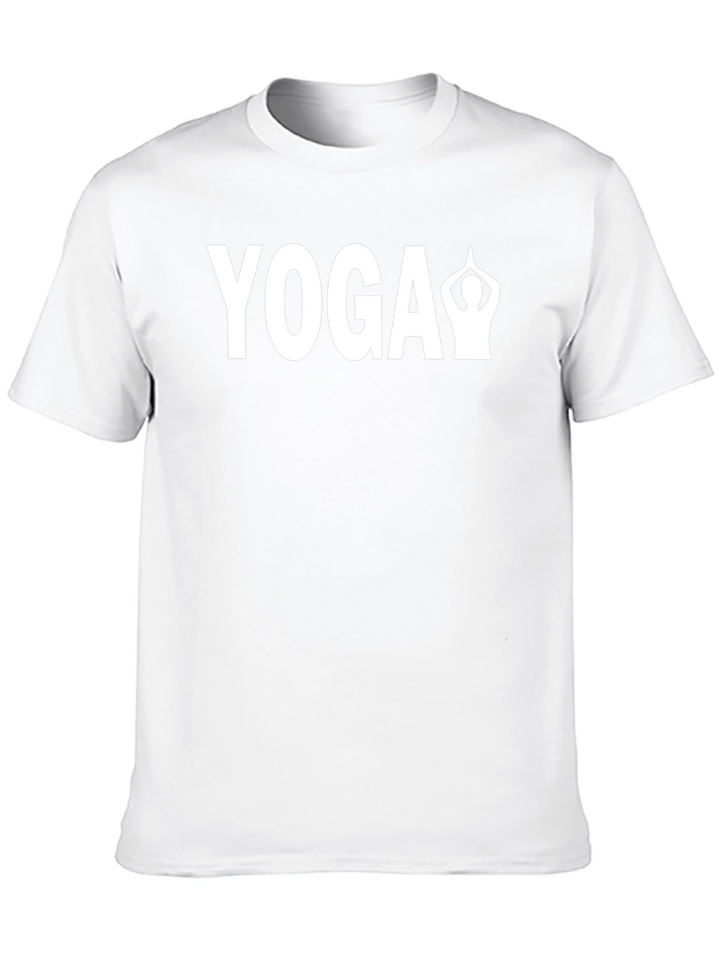 Yoga Pose Graphic Tee - Black Cotton Blend