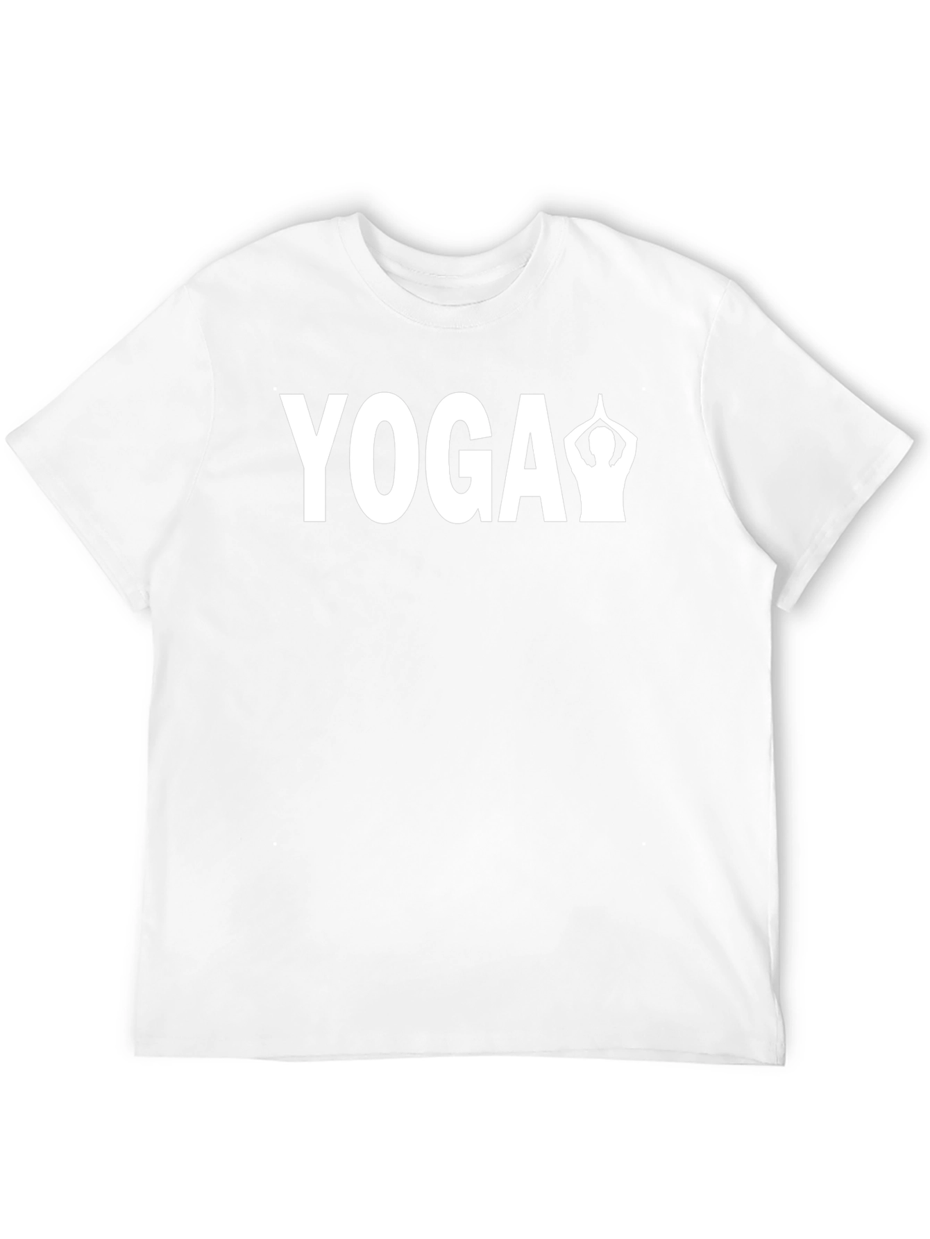 Yoga Pose Graphic Tee - Black Cotton Blend