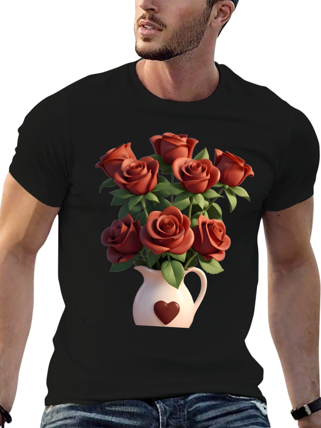 Floral Heart Vase T-Shirt