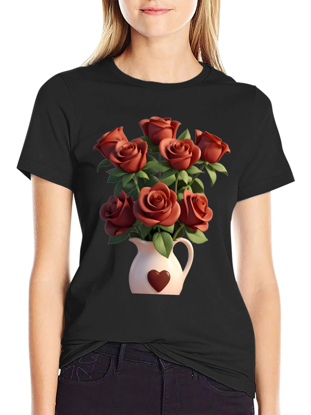 Floral Heart Vase T-Shirt