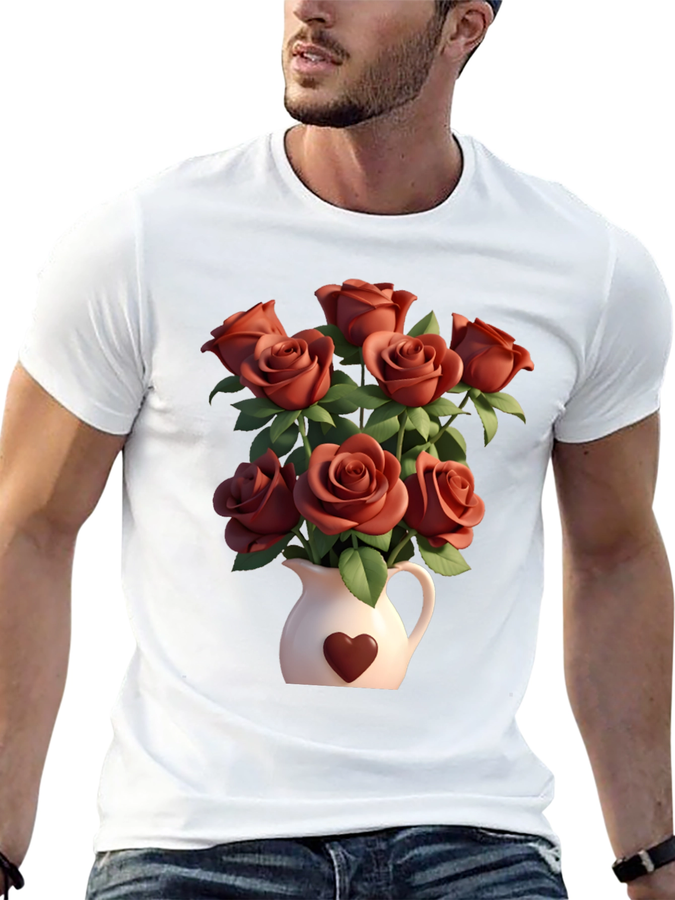 Floral Heart Vase T-Shirt