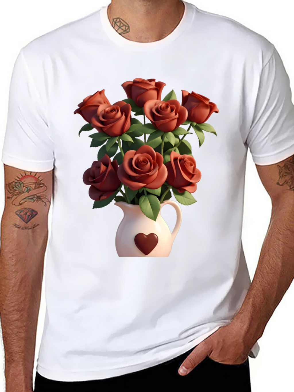 Floral Heart Vase T-Shirt