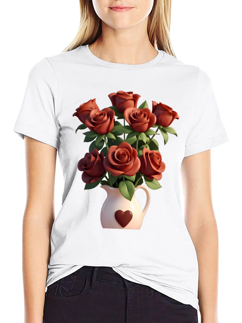 Floral Heart Vase T-Shirt