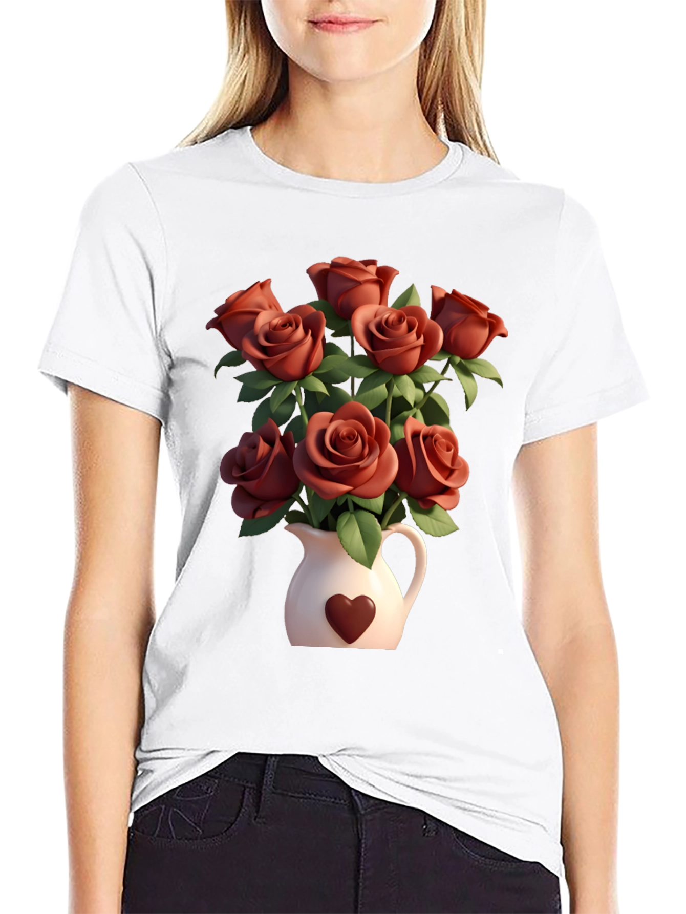 Floral Heart Vase T-Shirt