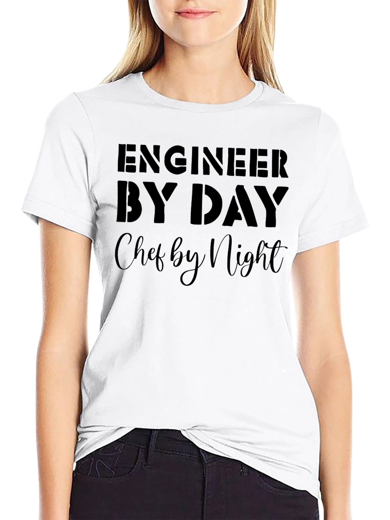 Engineer By Day Chef By Night Black T-Shirt