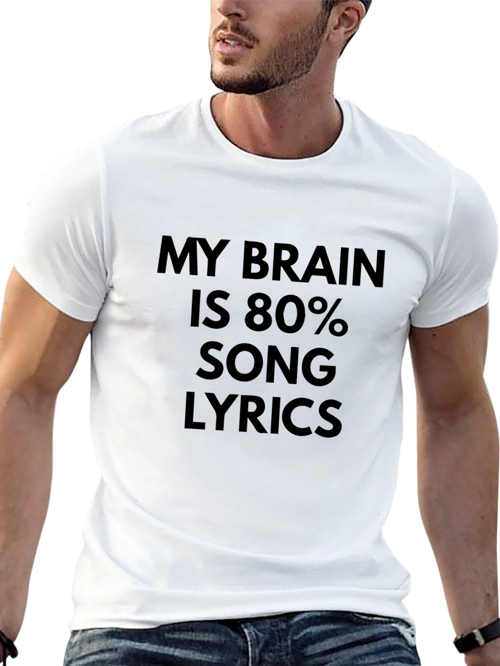 My Brain is 80% Song Lyrics T-Shirt