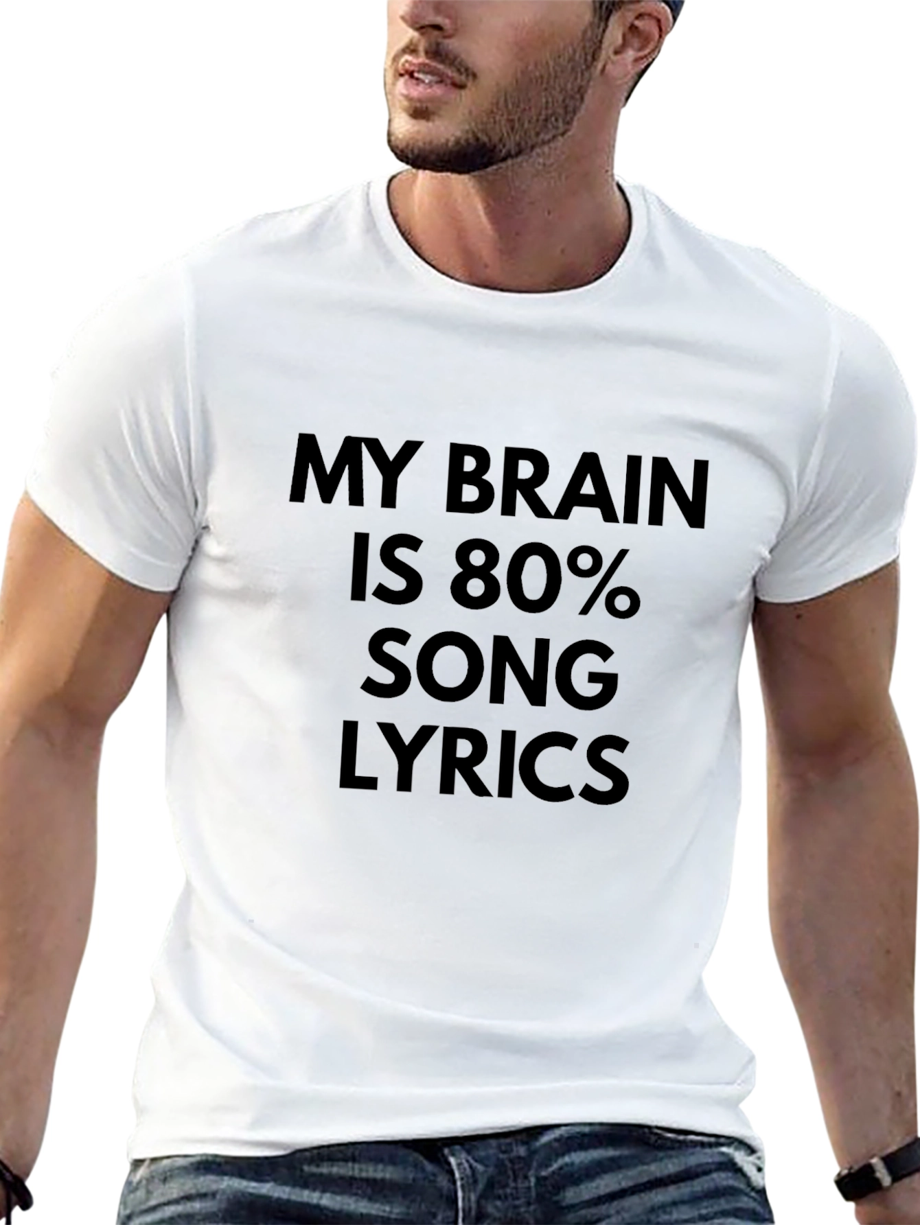 My Brain is 80% Song Lyrics T-Shirt