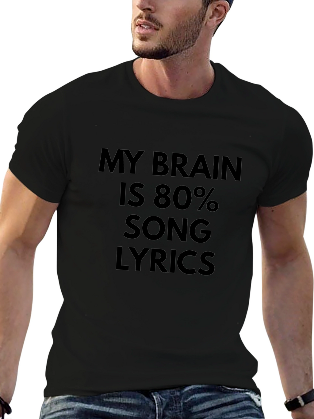 My Brain is 80% Song Lyrics T-Shirt