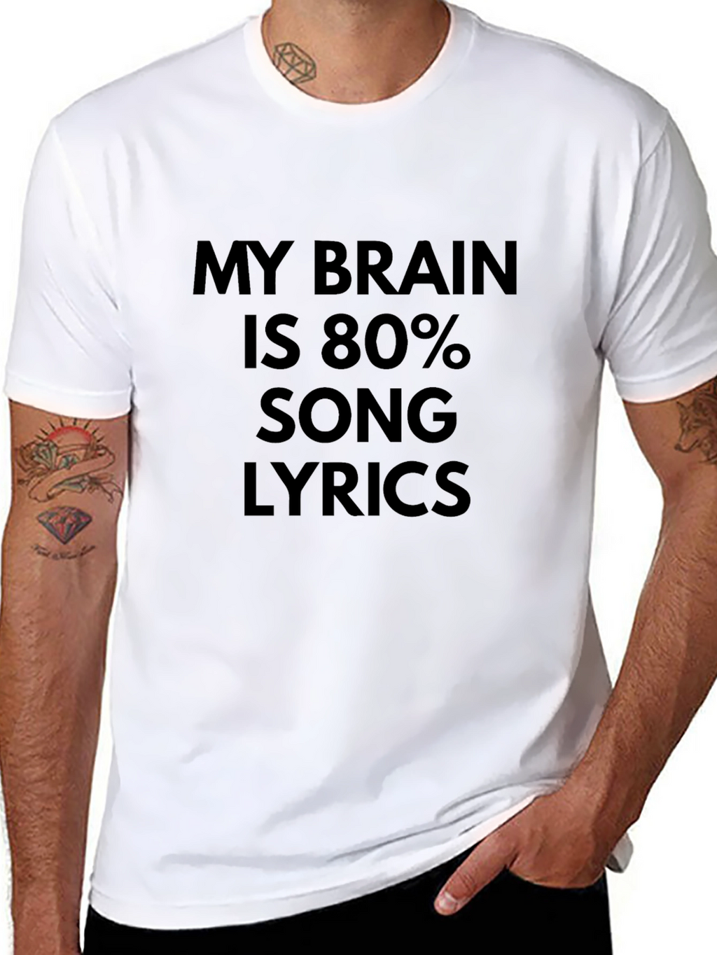 My Brain is 80% Song Lyrics T-Shirt