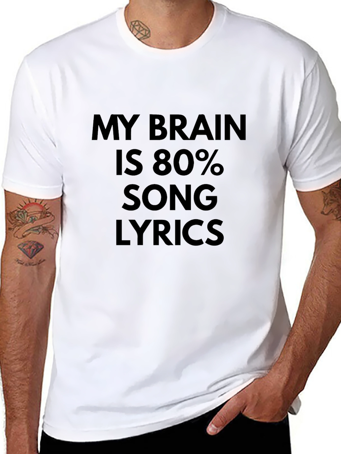 My Brain is 80% Song Lyrics T-Shirt