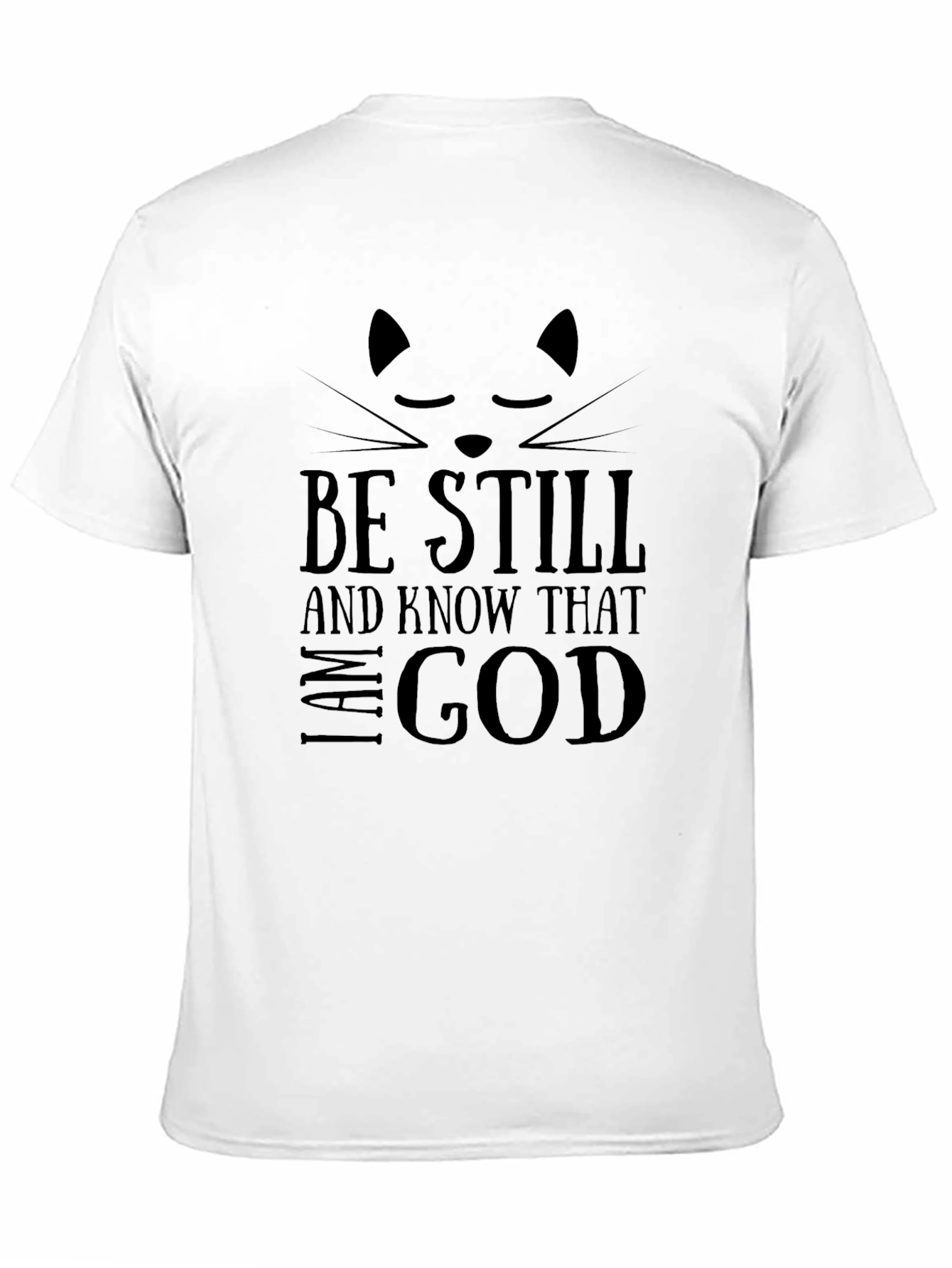 Be Still & Know Cat T-Shirt - Black